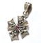セール/碌山/【シルバー９２５】透かしのフレア・クロス・ペンダント