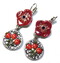 セール/碌山/TARATATA（タラタタ）　Picadilly（ピカデリー）赤いお花のドロップ・ピアス（フランス）