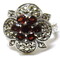 セール/碌山/【碌山】ガーネットのフラワーデザイン　リング