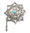 セール/碌山/【碌山】クモと蜘蛛の巣のブローチ（ターコイズ）
